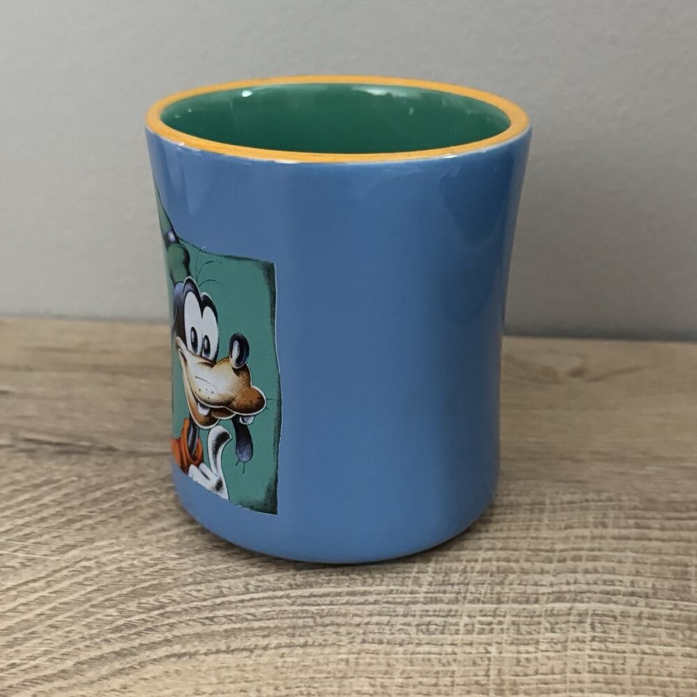 Disney Goofy Blue Green Coffee Mug Tea Cup Double Sided Vintage Disney World - Picture 6 of 9
